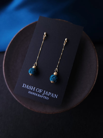 Long Drop Earrings- Teal