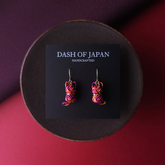 Cat Earrings - Pink Purple
