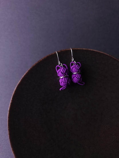 Cat Earrings - Orchid Purple