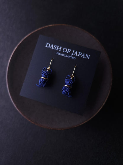 Cat Earrings - Dark Navy Blue