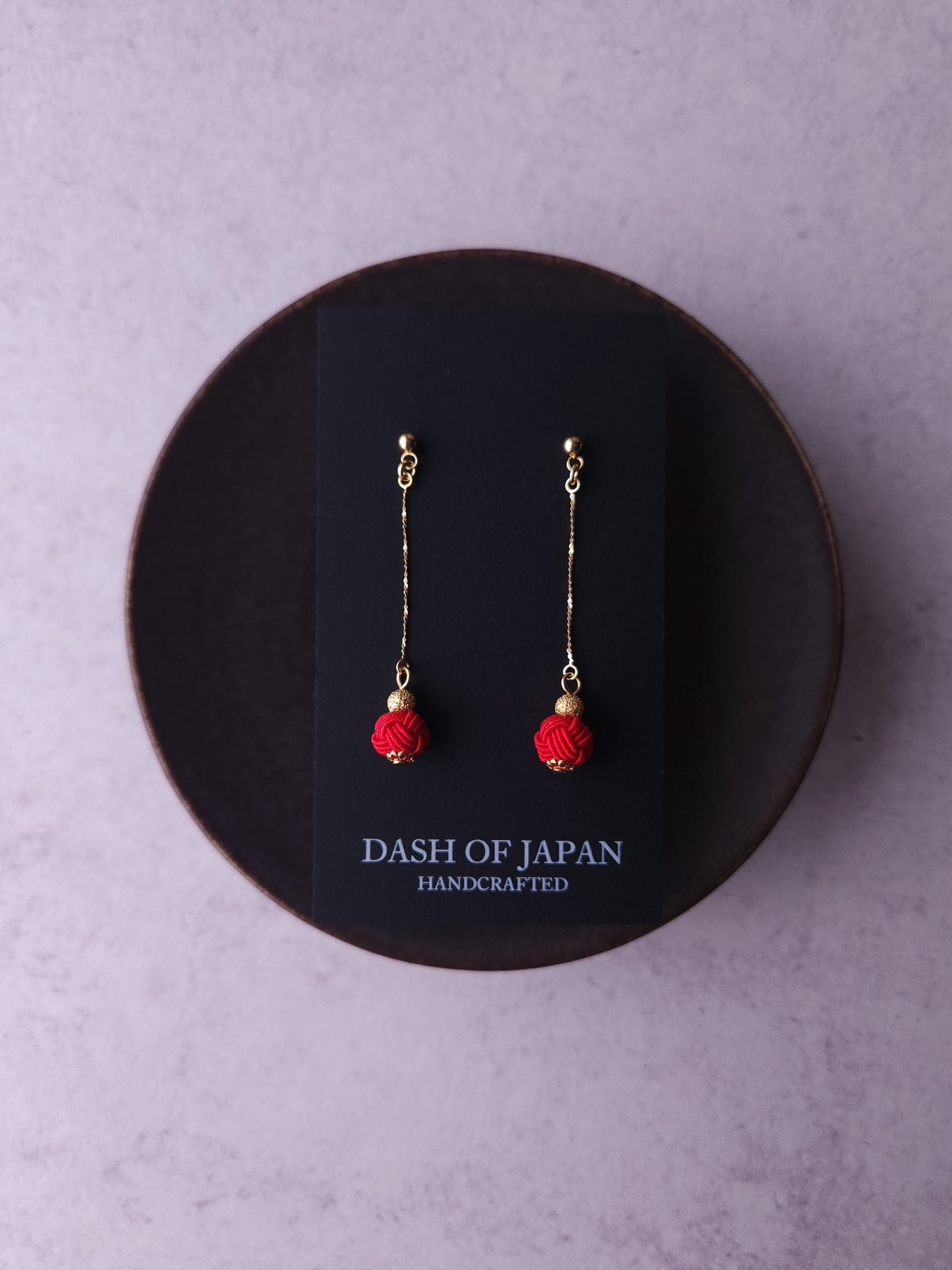 Long Drop Earrings - Red