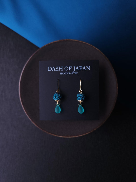 Simple  Drop Earrings- Teal Green