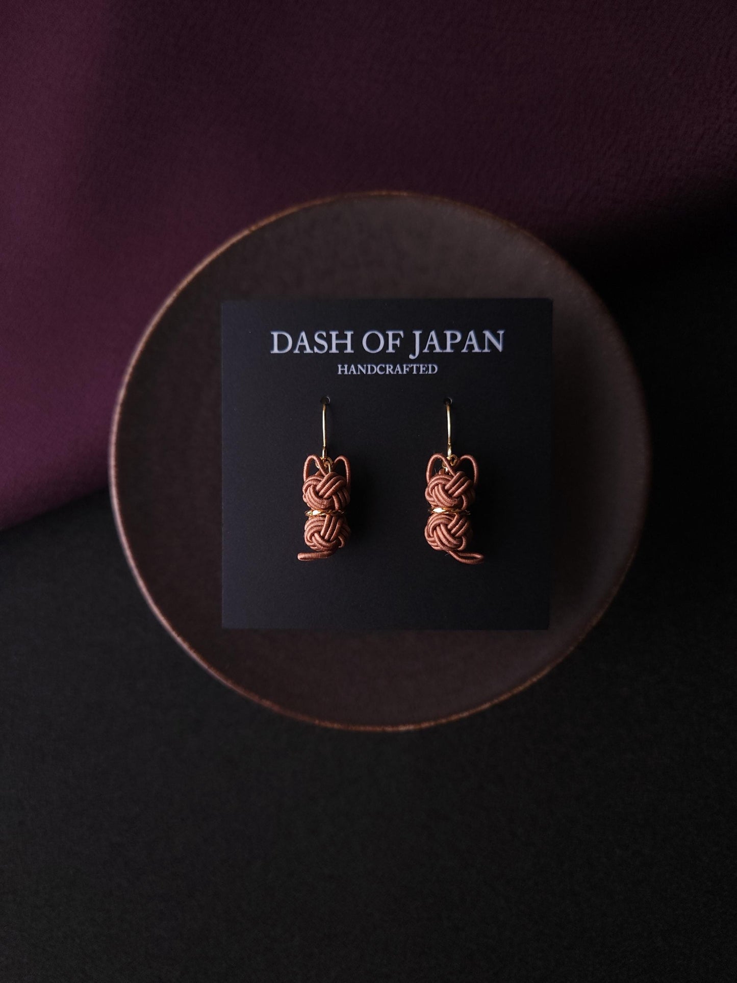 Cat Earrings  - Chocolate Brown
