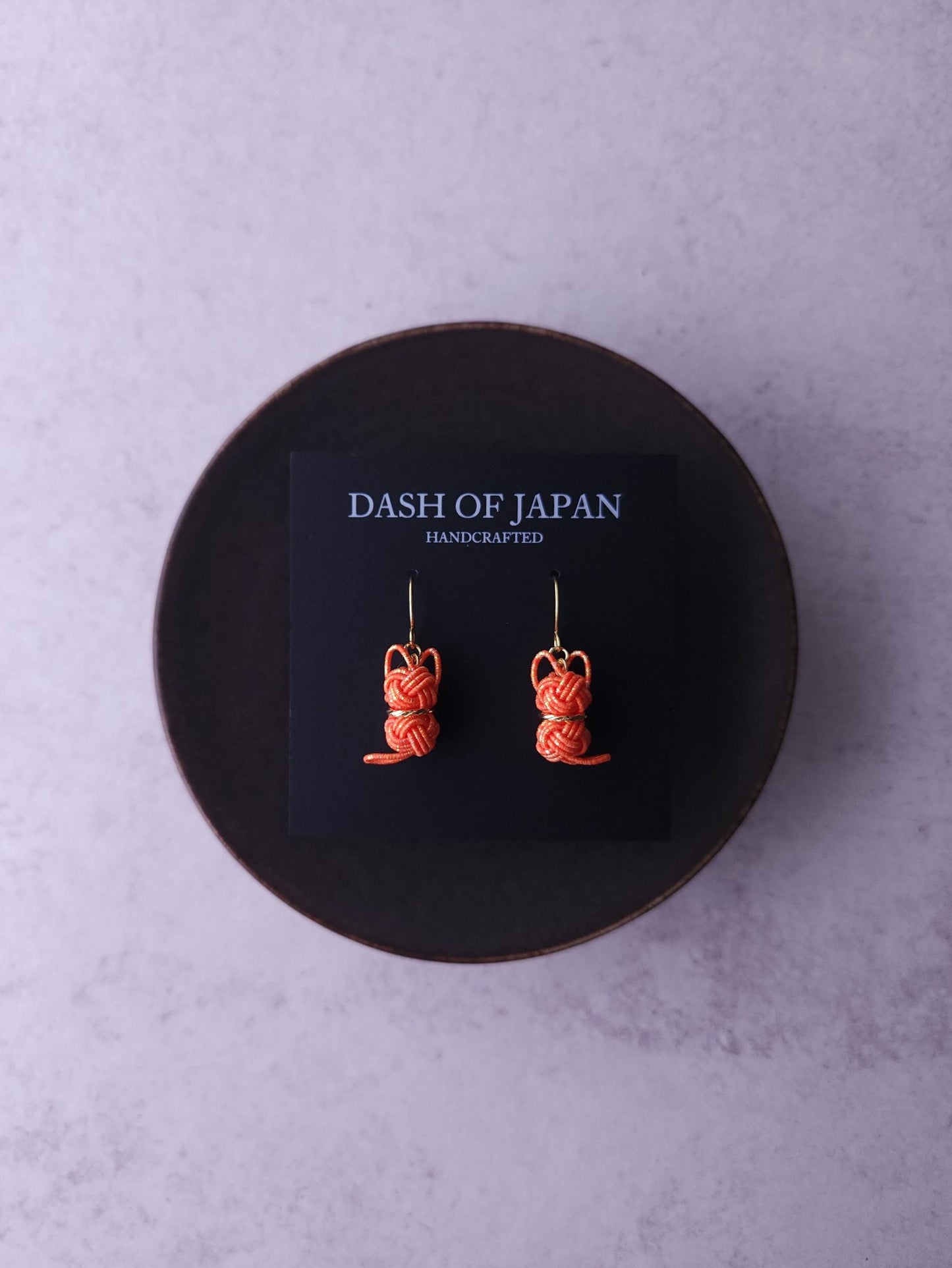 Cat Earrings - Shiny Orange