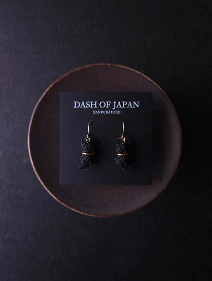 Cat Earrings -  Black