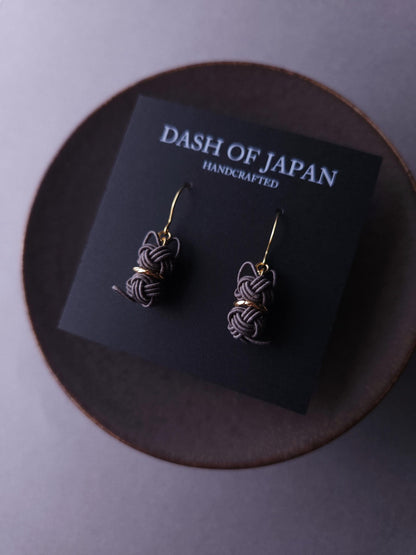 Cat Earrings  - Charcoal Gray