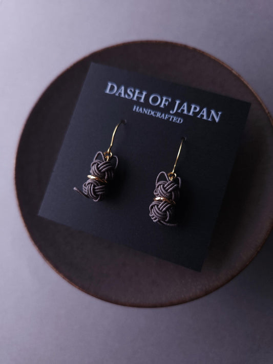 Cat Earrings  - Charcoal Gray
