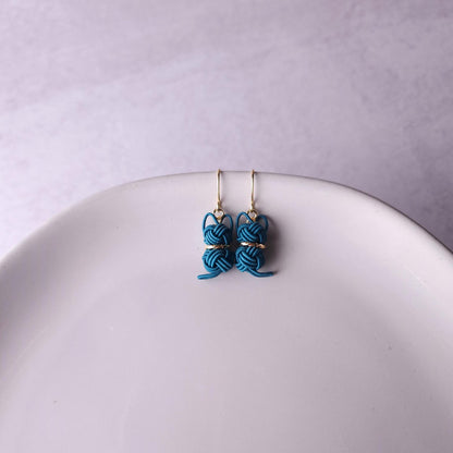 Cat Earrings  - Teal Green