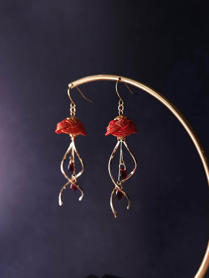 Jellyfish - Red with Gold