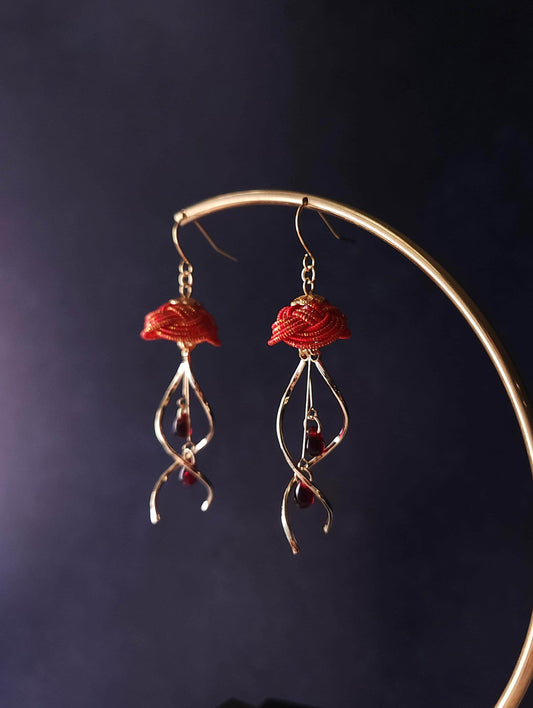 Jellyfish - Red with Gold