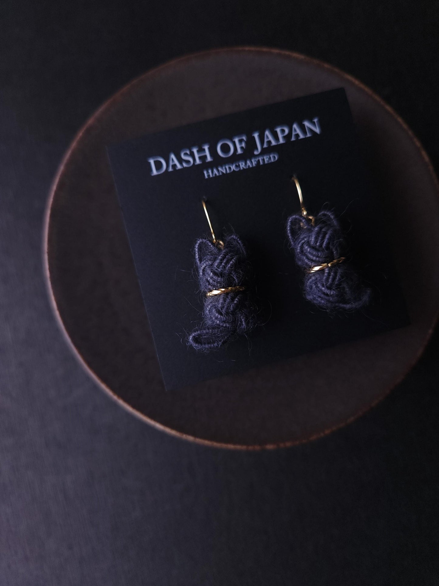 Fluffy Cat Earrings - Charcoal Gray