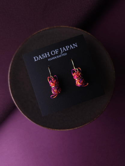 Cat Earrings - Pink Purple