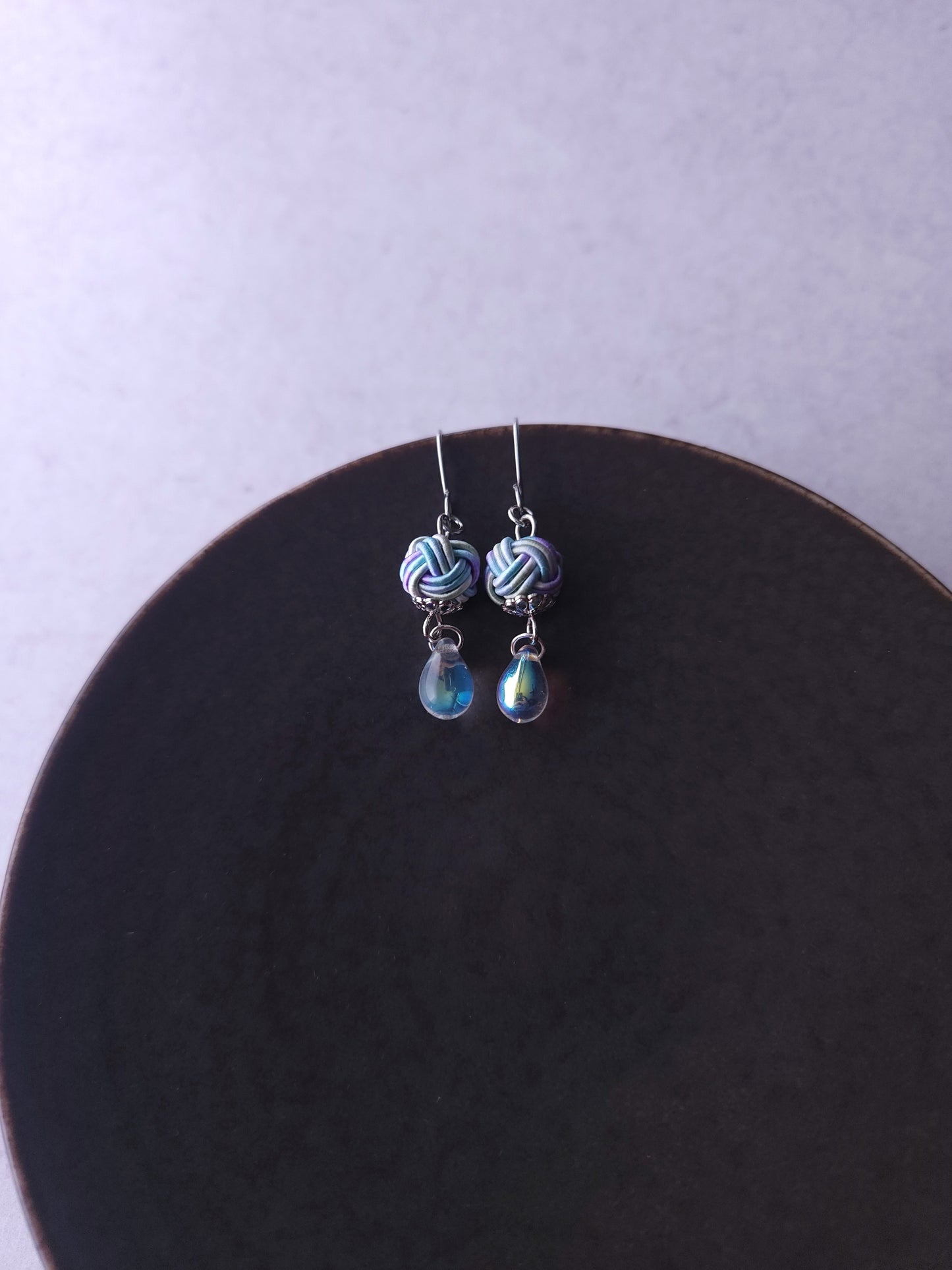 Simple Drop Earrings - Hydrangea Blue