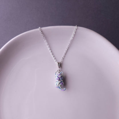 Cat Necklace - Hydrangea Blue