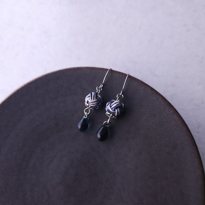 Simple Drop Earrings - Granite Marble