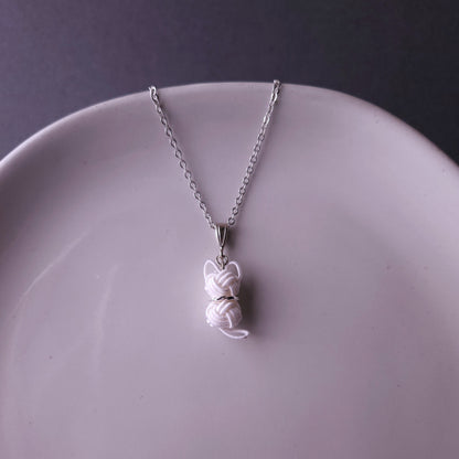 Cat Necklace - White