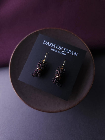 Cat Earrings  - Black and Pink