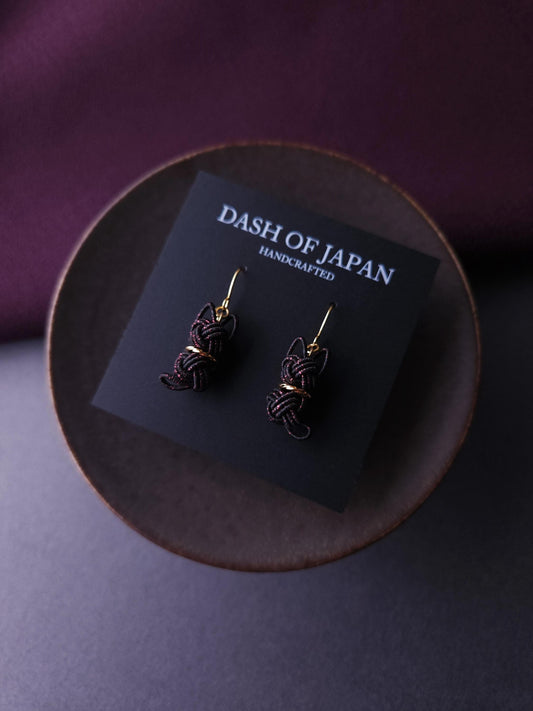 Cat Earrings  - Black and Pink