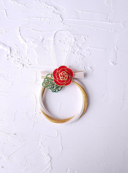 Japanese Shimenawa Wreath - White and Gold