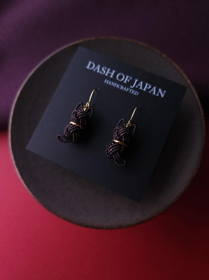 Cat Earrings  - Black and Pink