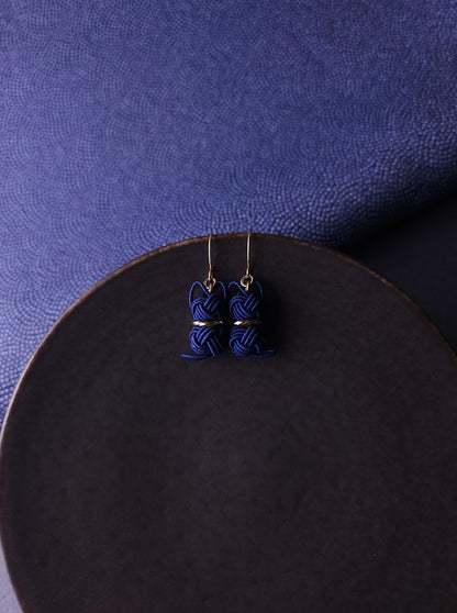 Cat Earrings - Dark Navy Blue
