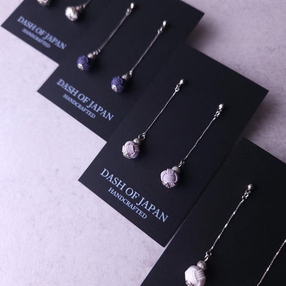 Long Drop Earrings - Lavender Gray