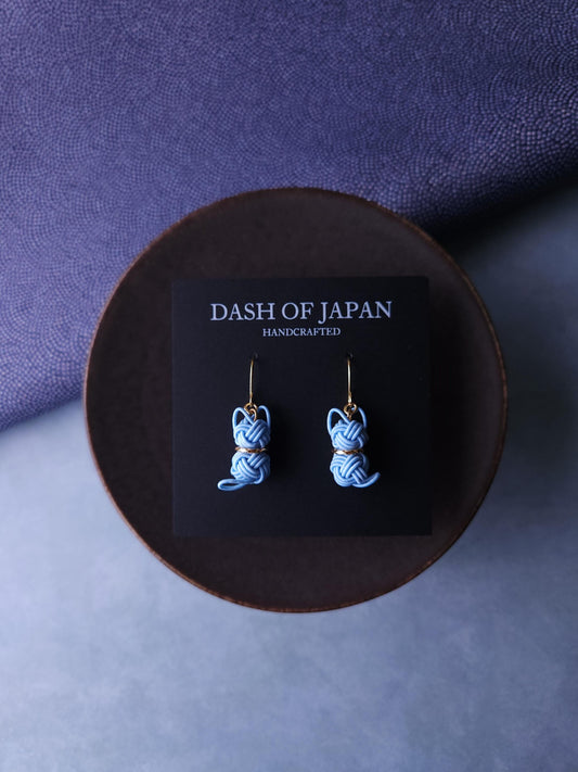 Cat Earrings  - Light Blue