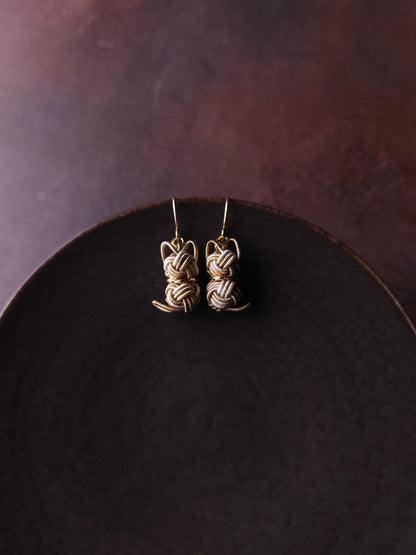 Cat Earrings  - Brown Tabby