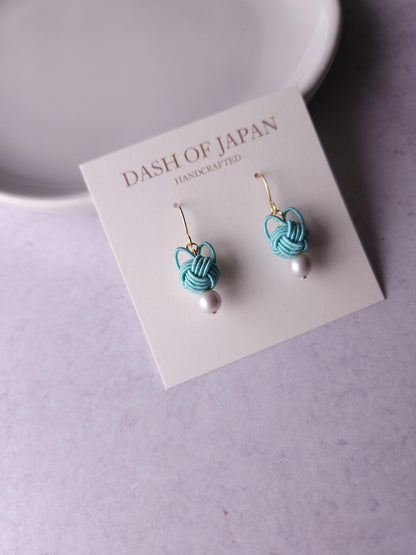 Cat Head Earrings - Seafoam Green