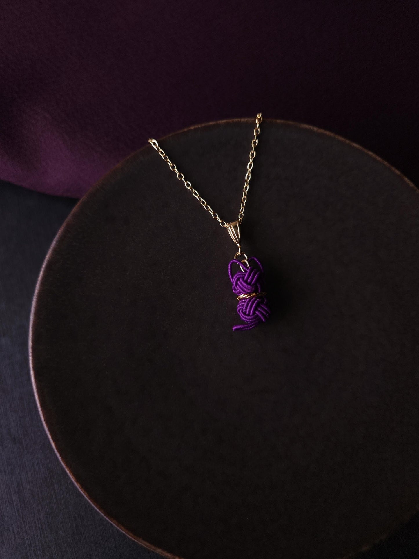 Cat Necklace - Purple