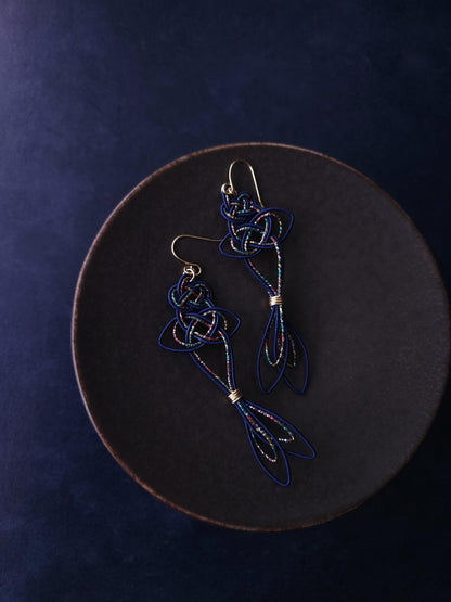 Koi Fish -  Dark Blue and Rainbow