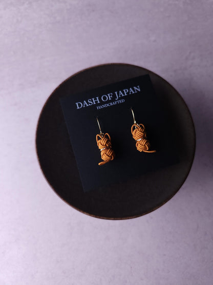 Cat Earrings  - Caramel Orange