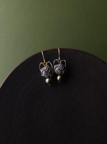 Cat Head Earrings  -Rustic Tabby