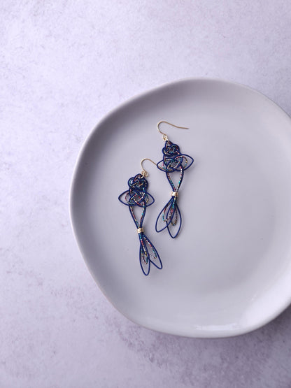 Koi Fish -  Dark Blue and Rainbow