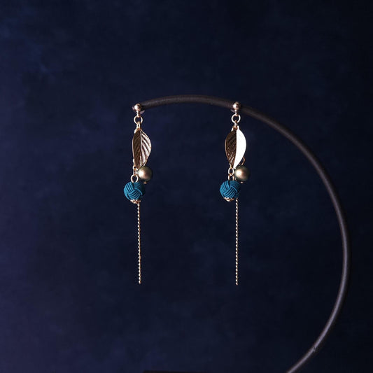 Flower Drop - Teal/ Dark Blue / Purple