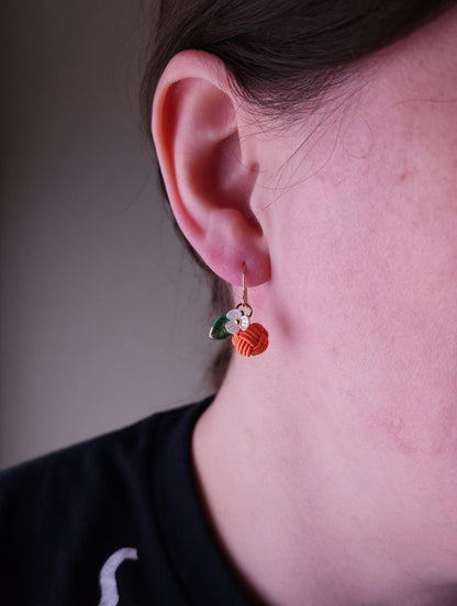 Fruits Earrings - Apricot Orange
