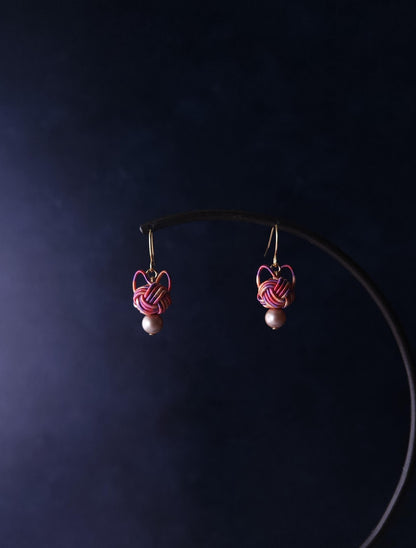 Cat Head Earrings - Pink Mix
