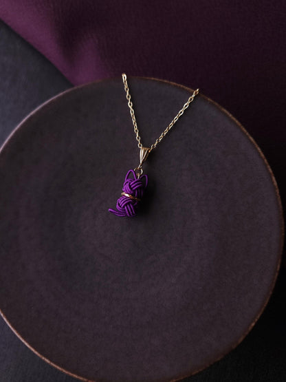 Cat Necklace - Purple