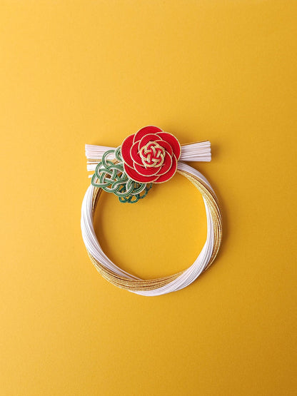 Japanese Shimenawa Wreath - White and Gold