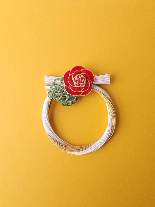 Japanese Shimenawa Wreath - White and Gold
