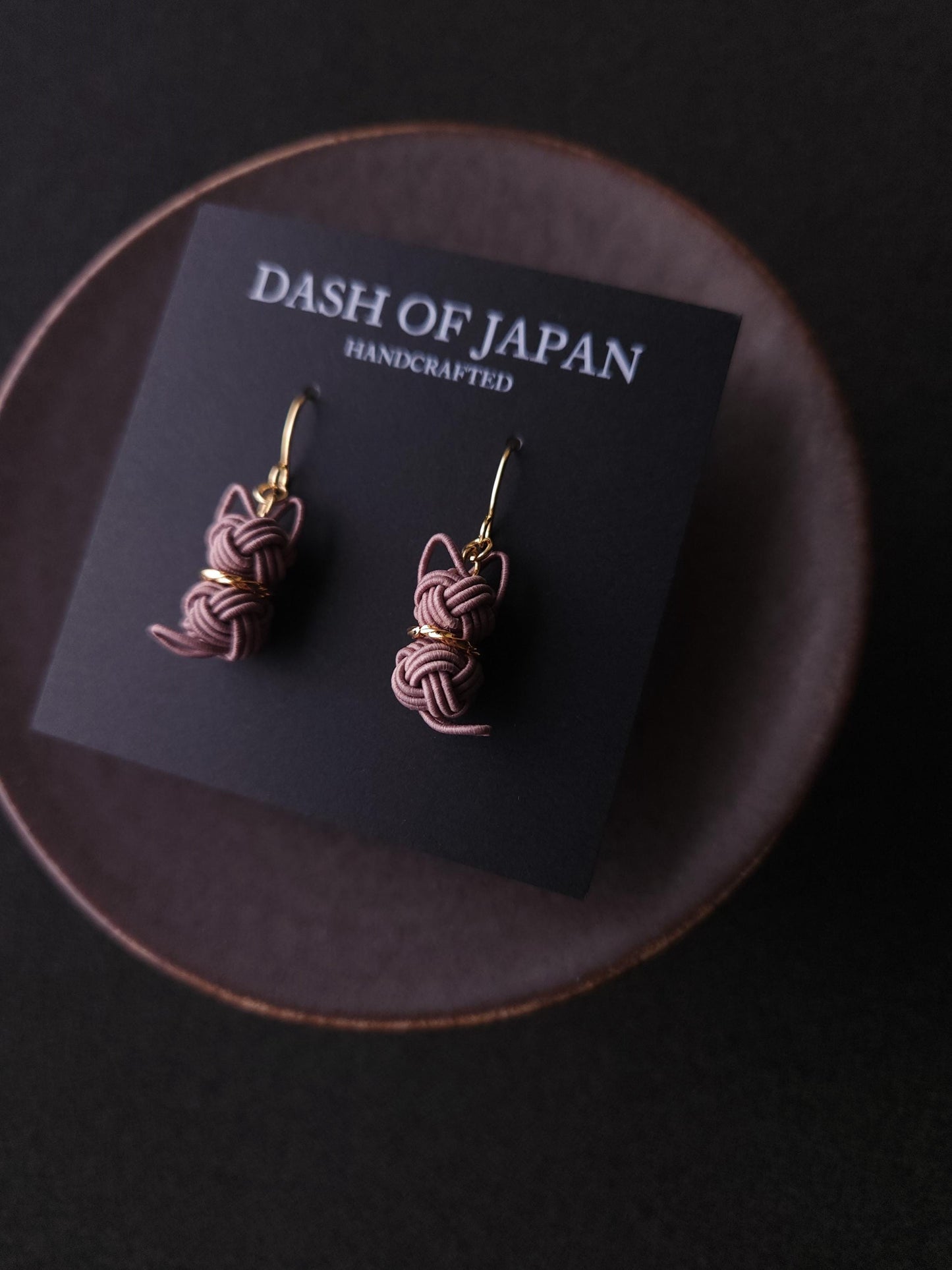 Cat Earrings - Satin Taupe