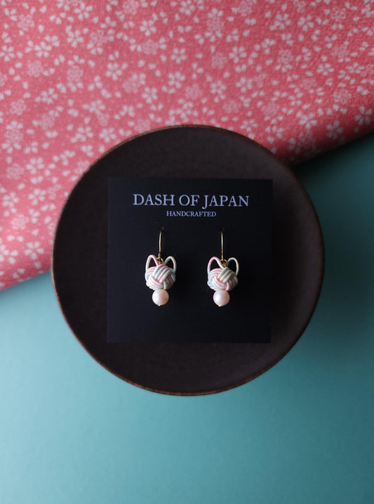 Cat Head  Earrings - Pastel Rainbow