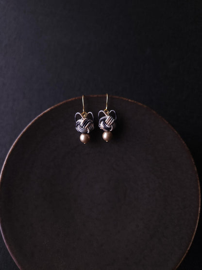 Cat Head Earrings - Calico Tabby