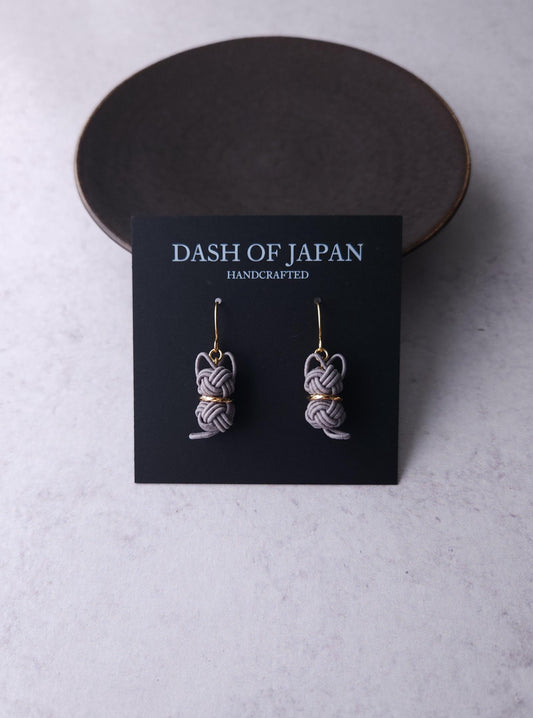 Cat  Earrings - Gray