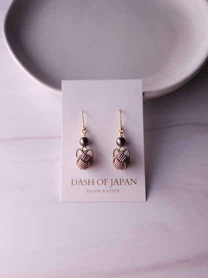 Cat Drop Earrings - Walnut Brown