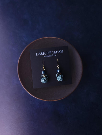 Cat Earrings-Peacock Green